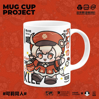 Genshin Impact Comic Style Cute Character Ceramics Mug - Klee - Teyvat Tavern - Genshin Impact & Honkai Star Rail & 3Z Merch