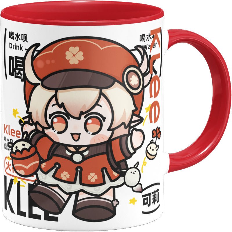 Genshin Impact Comic Style Cute Character Ceramics Mug - Klee - Teyvat Tavern - Genshin Impact & Honkai Star Rail & 3Z Merch