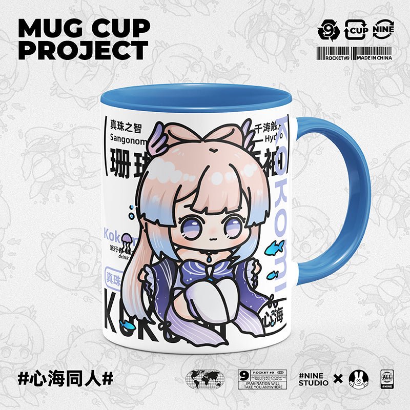 Genshin Impact Comic Style Cute Character Ceramics Mug - Kokomi - Teyvat Tavern - Genshin Impact & Honkai Star Rail & 3Z Merch