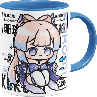 Genshin Impact Comic Style Cute Character Ceramics Mug - Kokomi - Teyvat Tavern - Genshin Impact & Honkai Star Rail & 3Z Merch