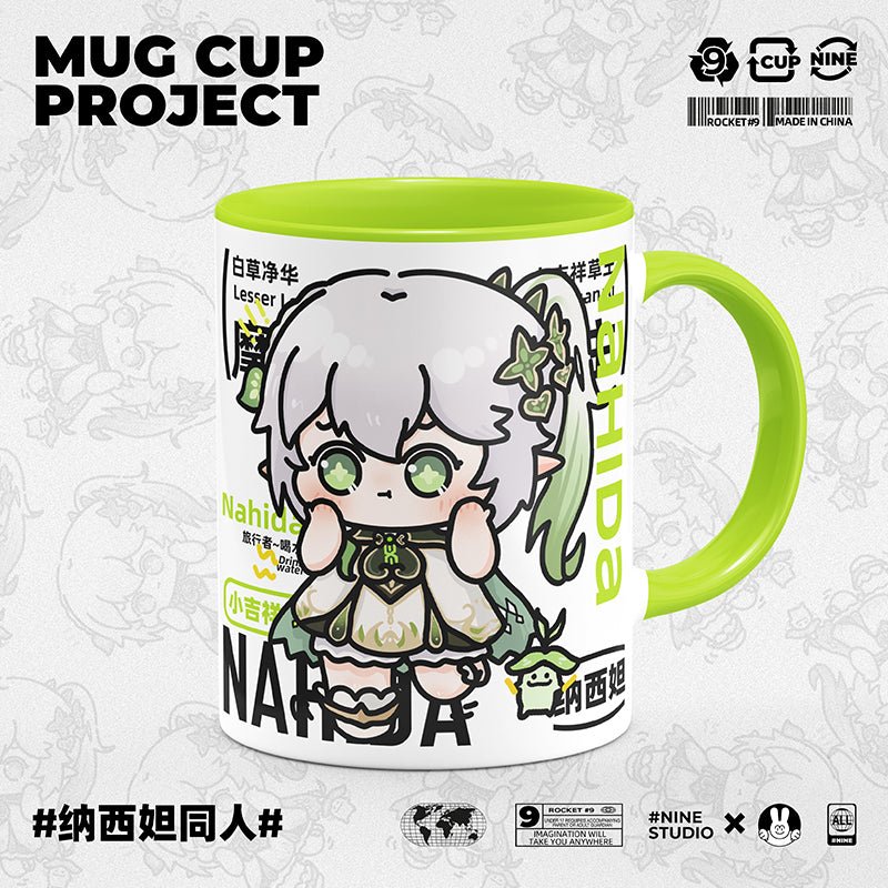 Genshin Impact Comic Style Cute Character Ceramics Mug - Nahida - Teyvat Tavern - Genshin Impact & Honkai Star Rail & 3Z Merch