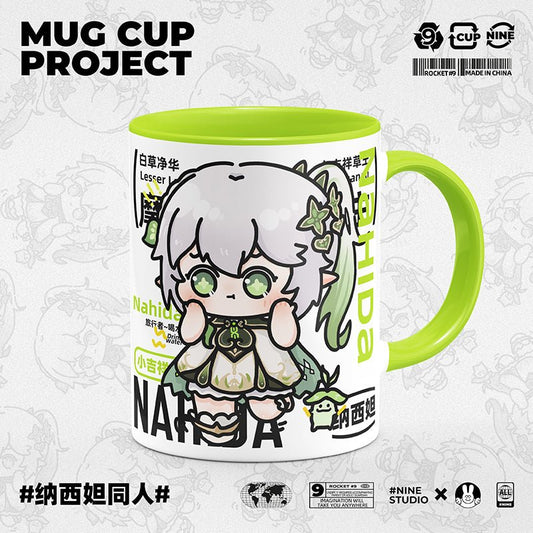 Genshin Impact Comic Style Cute Character Ceramics Mug - Nahida - Teyvat Tavern - Genshin Impact & Honkai Star Rail & 3Z Merch