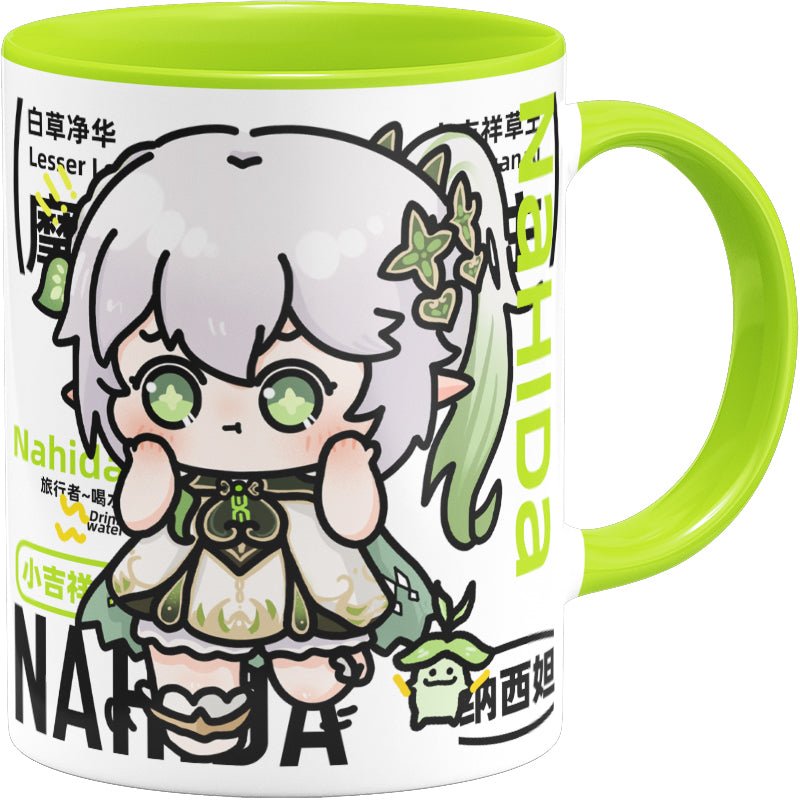 Genshin Impact Comic Style Cute Character Ceramics Mug - Nahida - Teyvat Tavern - Genshin Impact & Honkai Star Rail & 3Z Merch