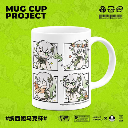 Genshin Impact Comic Style Cute Character Ceramics Mug - Nahida (4 Frames) - Teyvat Tavern - Genshin Impact & Honkai Star Rail & 3Z Merch