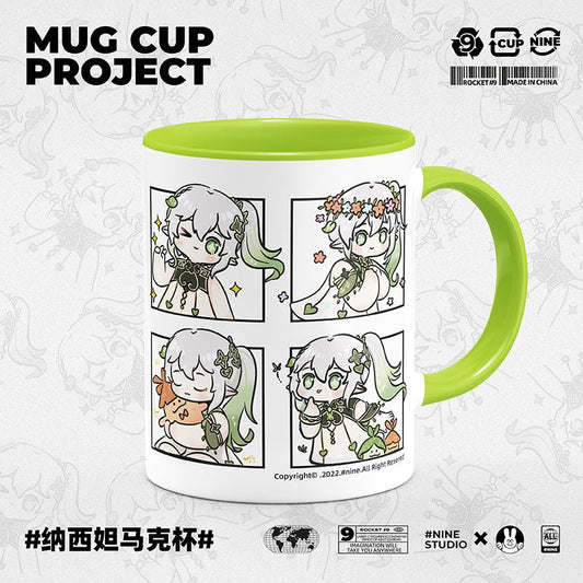 Genshin Impact Comic Style Cute Character Ceramics Mug - Nahida (4 Frames) - Teyvat Tavern - Genshin Impact & Honkai Star Rail & 3Z Merch