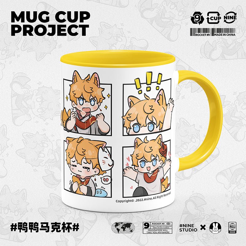 Genshin Impact Comic Style Cute Character Ceramics Mug - Tartaglia (4 Frames) - Teyvat Tavern - Genshin Impact & Honkai Star Rail & 3Z Merch