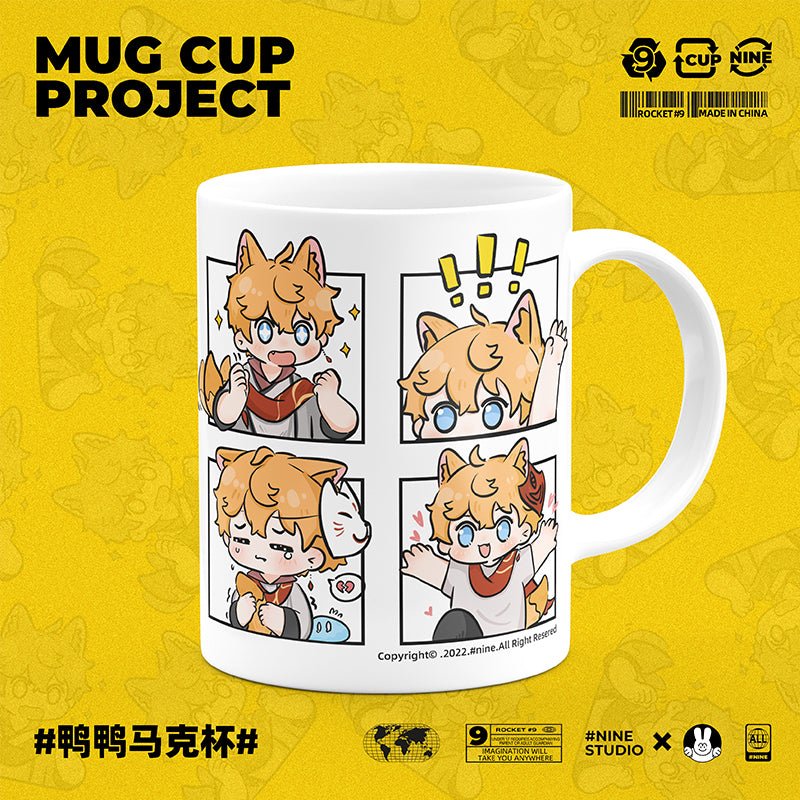 Genshin Impact Comic Style Cute Character Ceramics Mug - Tartaglia (4 Frames) - Teyvat Tavern - Genshin Impact & Honkai Star Rail & 3Z Merch