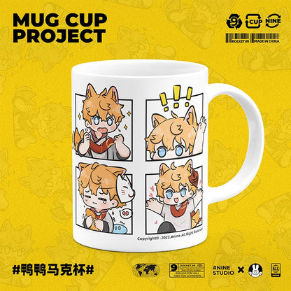 Genshin Impact Comic Style Cute Character Ceramics Mug - Tartaglia (4 Frames) - Teyvat Tavern - Genshin Impact & Honkai Star Rail & 3Z Merch