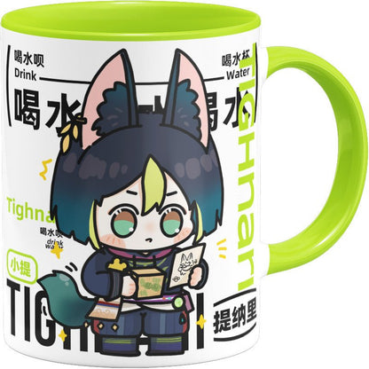 Genshin Impact Comic Style Cute Character Ceramics Mug - Tighnari - Teyvat Tavern - Genshin Impact & Honkai Star Rail & 3Z Merch