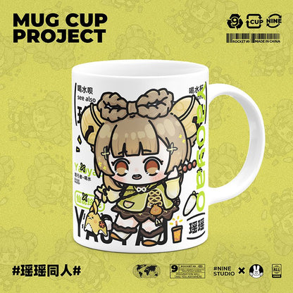 Genshin Impact Comic Style Cute Character Ceramics Mug - Yaoyao - Teyvat Tavern - Genshin Impact & Honkai Star Rail & 3Z Merch