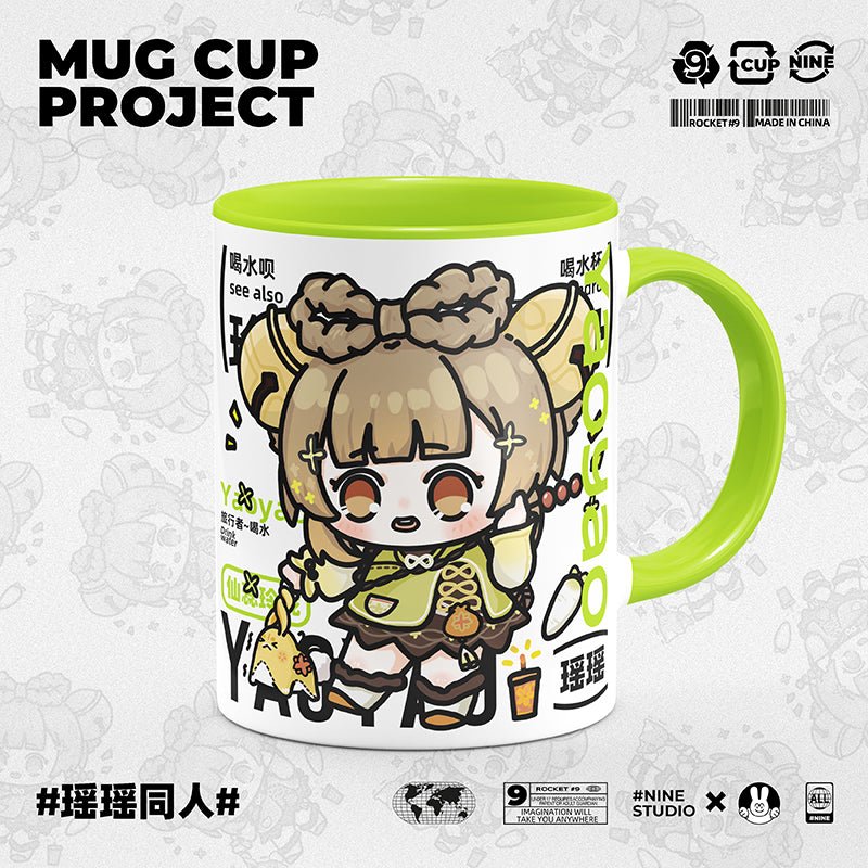 Genshin Impact Comic Style Cute Character Ceramics Mug - Yaoyao - Teyvat Tavern - Genshin Impact & Honkai Star Rail & 3Z Merch