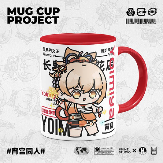 Genshin Impact Comic Style Cute Character Ceramics Mug - Yoimiya - Teyvat Tavern - Genshin Impact & Honkai Star Rail & 3Z Merch