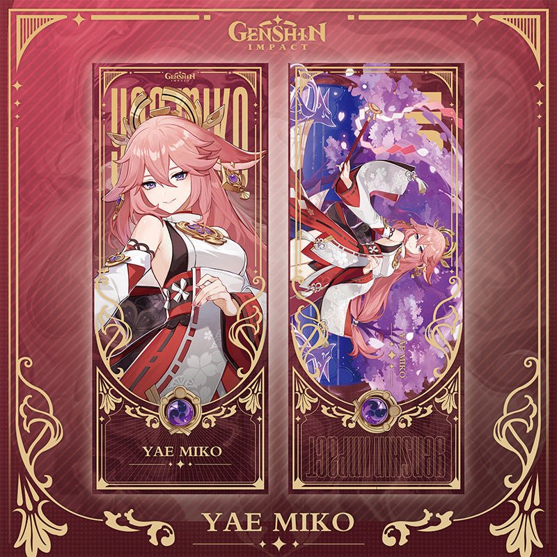 Genshin Laser Double - sided Foil Bookmark - Teyvat Tavern - Genshin Impact & Honkai Star Rail & 3Z Merch