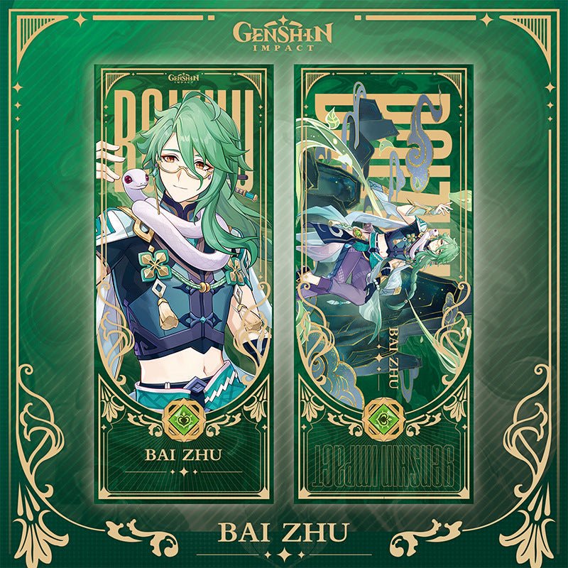 Genshin Laser Double - sided Foil Bookmark - Teyvat Tavern - Genshin Impact & Honkai Star Rail & 3Z Merch