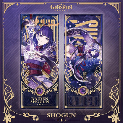 Genshin Laser Double - sided Foil Bookmark - Teyvat Tavern - Genshin Impact & Honkai Star Rail & 3Z Merch