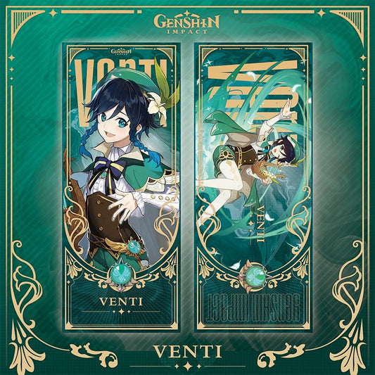 Genshin Laser Double - sided Foil Bookmark - Teyvat Tavern - Genshin Impact & Honkai Star Rail & 3Z Merch