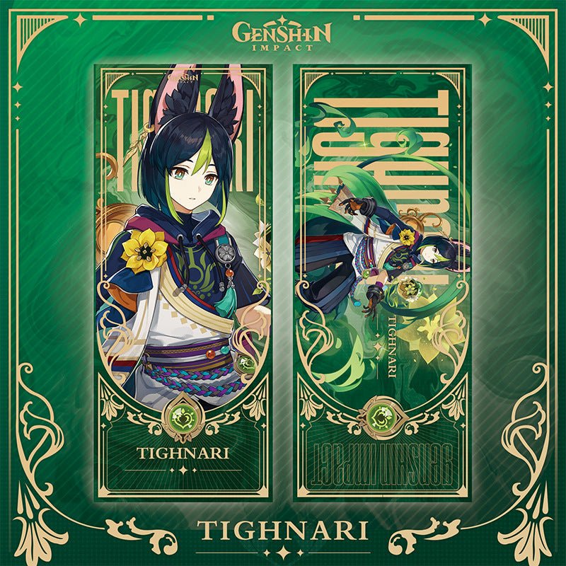 Genshin Laser Double - sided Foil Bookmark - Teyvat Tavern - Genshin Impact & Honkai Star Rail & 3Z Merch