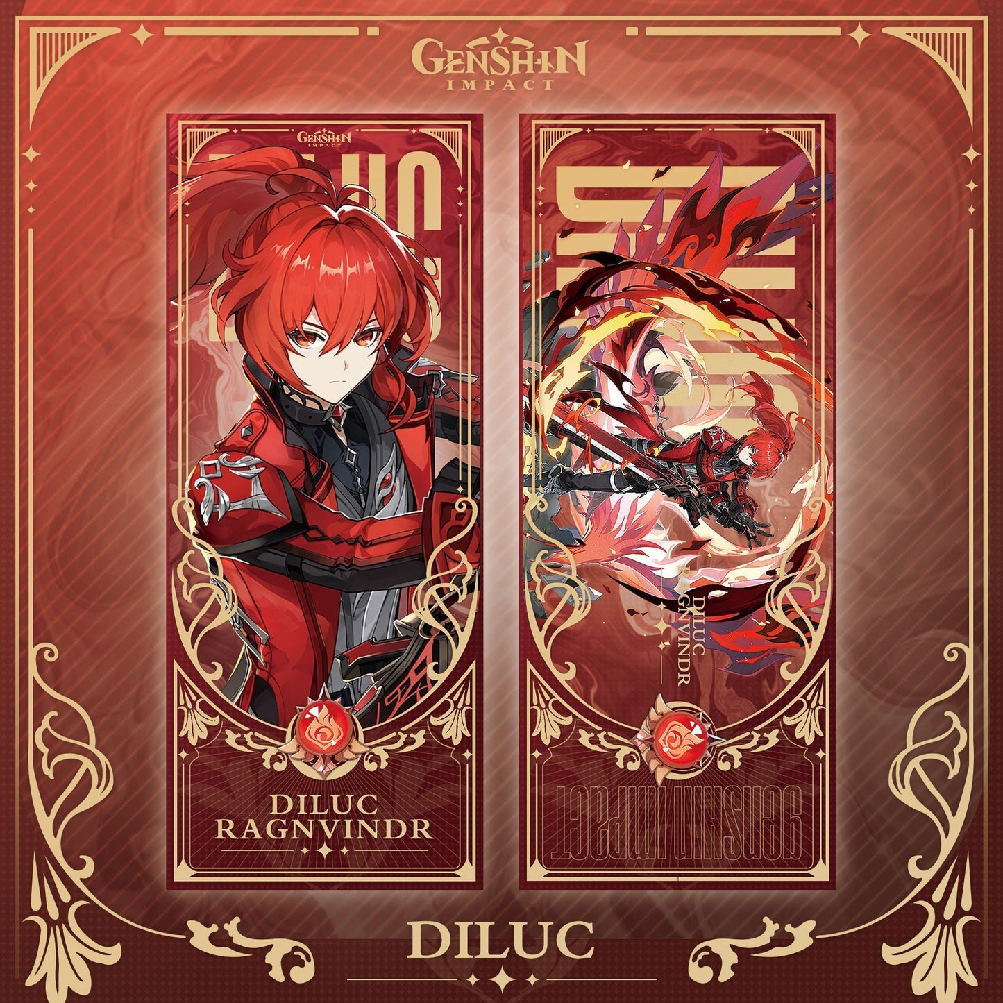 Genshin Laser Double - sided Foil Bookmark - Teyvat Tavern - Genshin Impact & Honkai Star Rail & 3Z Merch