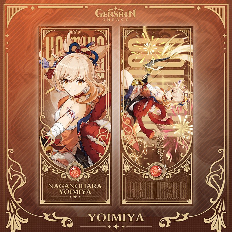 Genshin Laser Double - sided Foil Bookmark - Teyvat Tavern - Genshin Impact & Honkai Star Rail & 3Z Merch