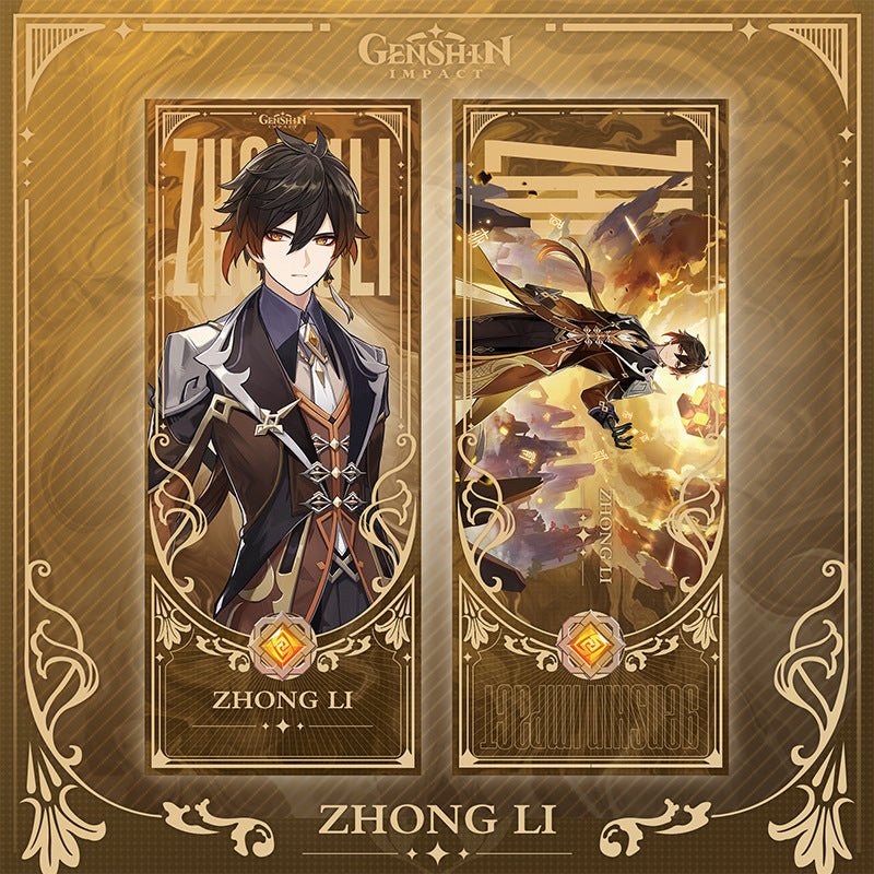 Genshin Laser Double - sided Foil Bookmark - Teyvat Tavern - Genshin Impact & Honkai Star Rail & 3Z Merch