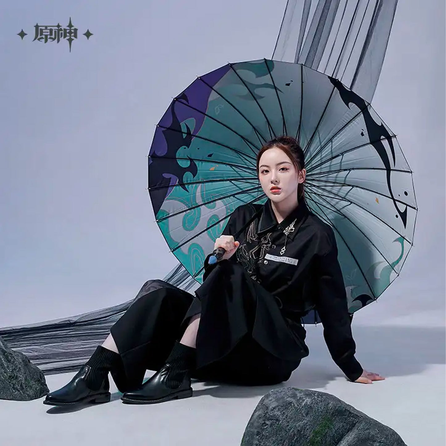 [OFFICIAL] Xiao Impression Apparel Series - Long Handle Umbrella - Teyvat Tavern - Genshin Merch