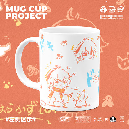 Genshin Impact Comic Style Cute Character Ceramics Mug - Kazuha(Crayon Style) - Teyvat Tavern - Genshin Merch