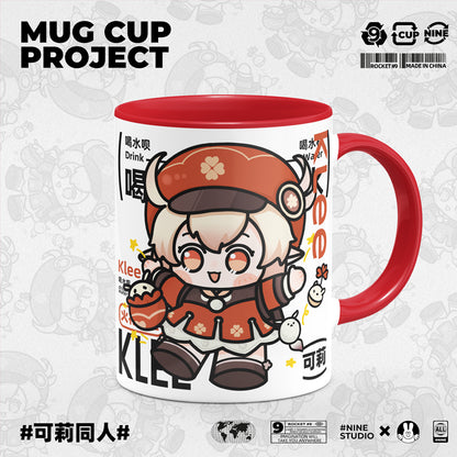 Genshin Impact Comic Style Cute Character Ceramics Mug - Klee - Teyvat Tavern - Genshin Merch
