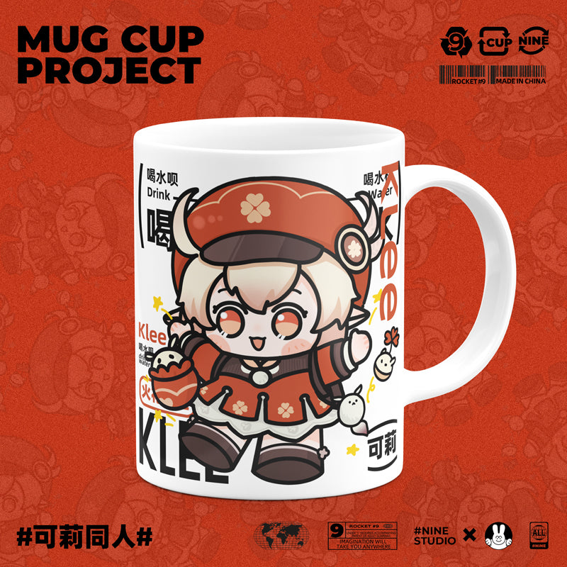 Genshin Impact Comic Style Cute Character Ceramics Mug - Klee - Teyvat Tavern - Genshin Merch