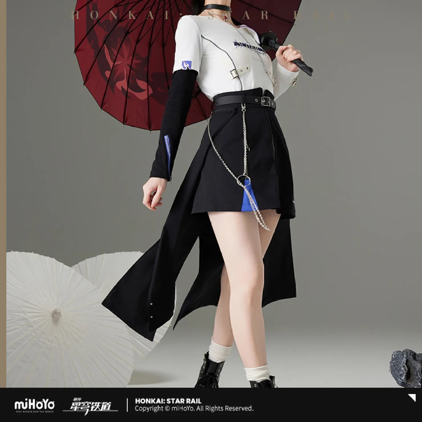 [OFFICIAL] Acheron Impression Series Apparel and Accessories - Removable Skirt - Teyvat Tavern - Genshin Impact & Honkai Star Rail & 3Z Merch