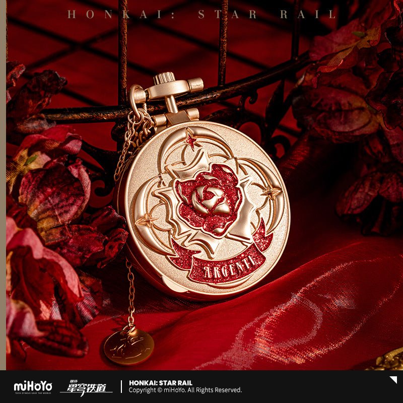 [OFFICIAL] Argenti Rose Rider Series Metal Pocket Watch Pendant - Teyvat Tavern - Genshin Impact & Honkai Star Rail & 3Z Merch