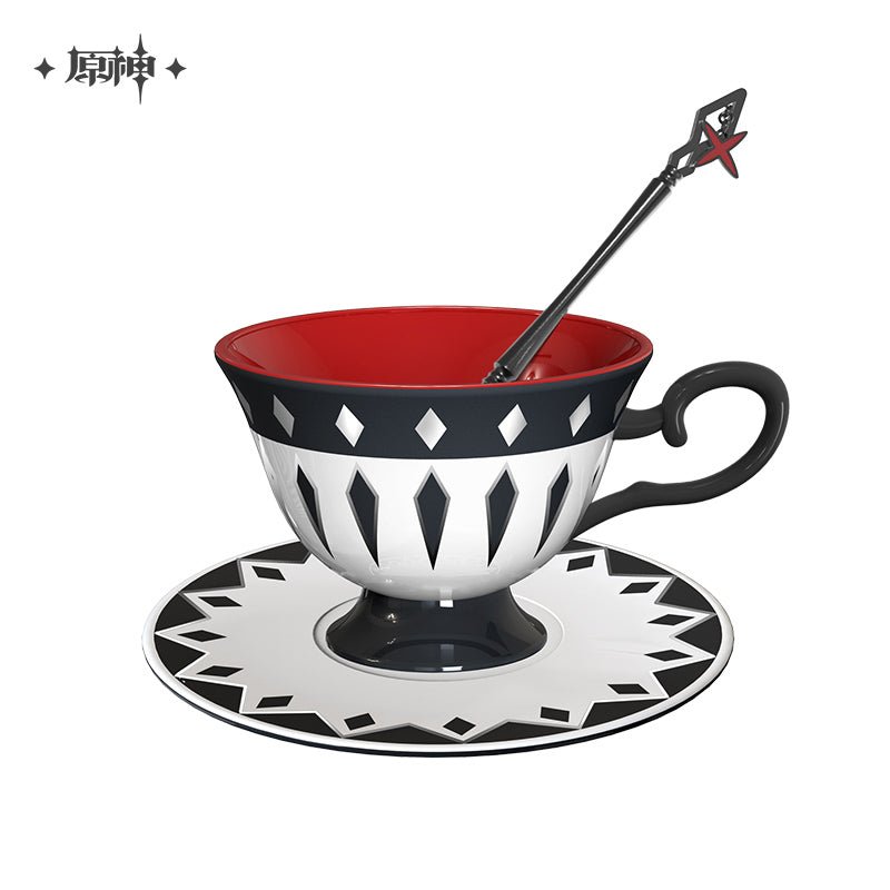 [OFFICIAL] Arlecchino Impression Afternoon Tea Cup Saucer Set - Teyvat Tavern - Genshin Impact & Honkai Star Rail & 3Z Merch