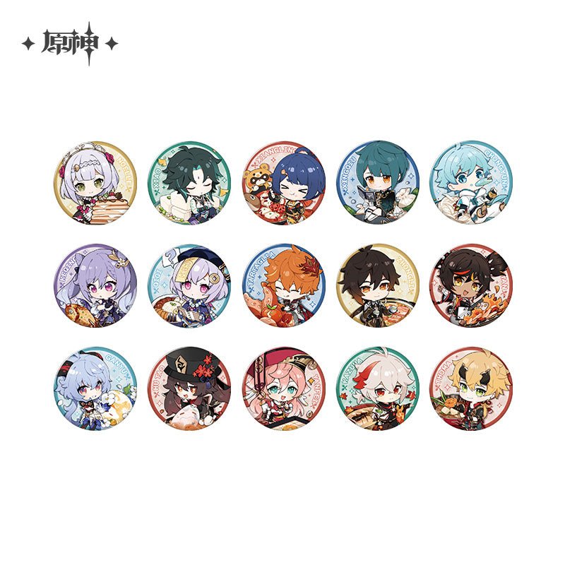 [OFFICIAL] Delicious Party Series Character Badge - Teyvat Tavern - Genshin Impact & Honkai Star Rail & 3Z Merch