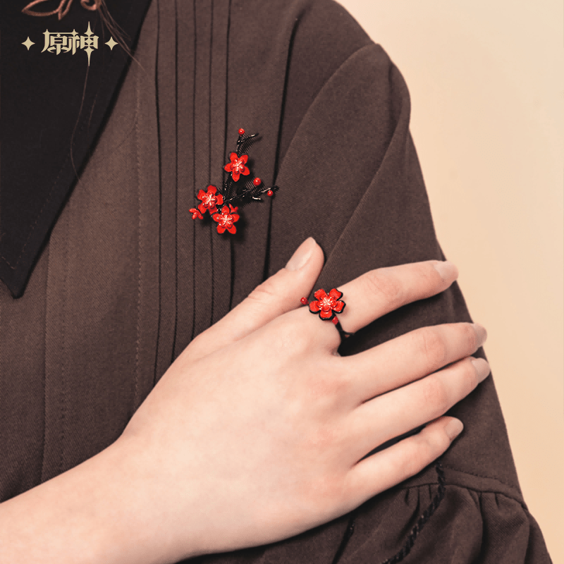 [OFFICIAL] Genshin Hu Tao Impression Apparel Series - Plum Blossom Brooches - Teyvat Tavern - Genshin Impact & Honkai Star Rail & 3Z Merch