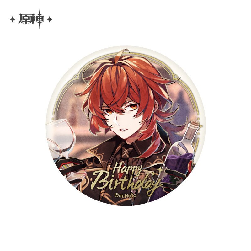 [OFFICIAL] Genshin Impact Happy Birthday Series Character Badge - Teyvat Tavern - Genshin Impact & Honkai Star Rail & 3Z Merch