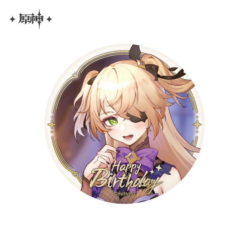 [OFFICIAL] Genshin Impact Happy Birthday Series Character Badge - Teyvat Tavern - Genshin Impact & Honkai Star Rail & 3Z Merch