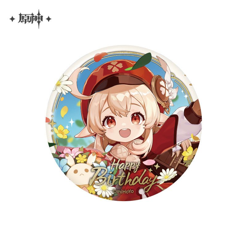 [OFFICIAL] Genshin Impact Happy Birthday Series Character Badge - Teyvat Tavern - Genshin Impact & Honkai Star Rail & 3Z Merch