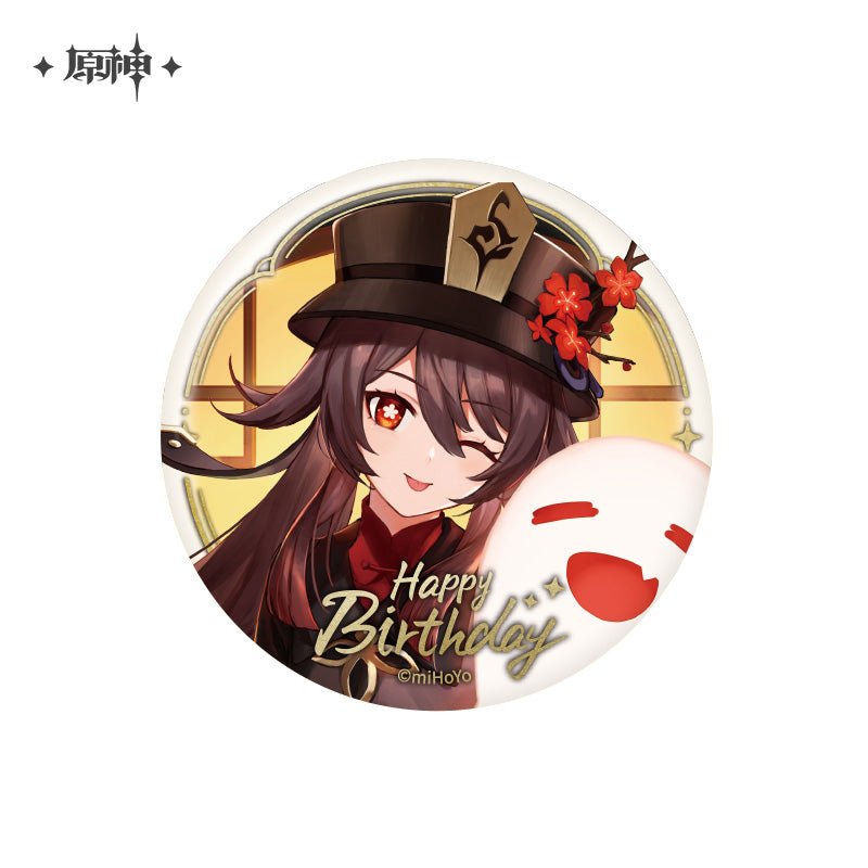 [OFFICIAL] Genshin Impact Happy Birthday Series Character Badge - Teyvat Tavern - Genshin Impact & Honkai Star Rail & 3Z Merch