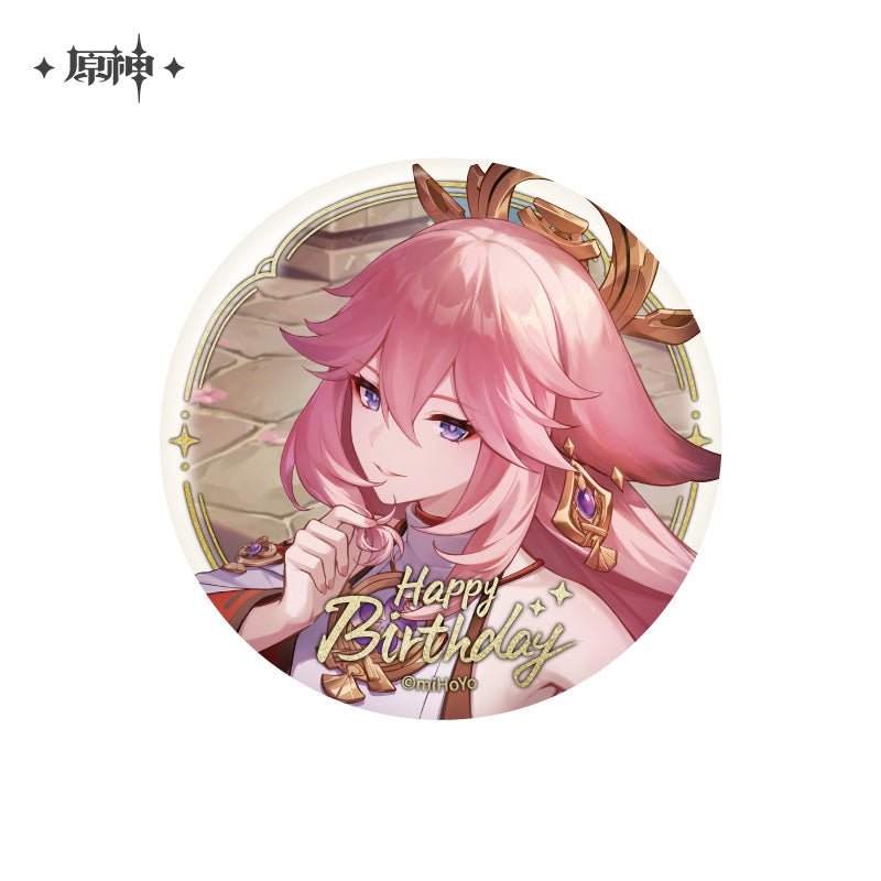 [OFFICIAL] Genshin Impact Happy Birthday Series Character Badge - Teyvat Tavern - Genshin Impact & Honkai Star Rail & 3Z Merch