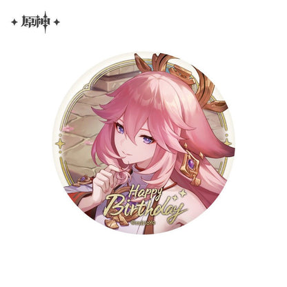 [OFFICIAL] Genshin Impact Happy Birthday Series Character Badge - Teyvat Tavern - Genshin Impact & Honkai Star Rail & 3Z Merch