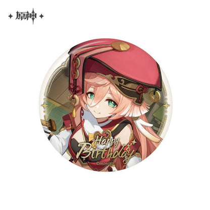 [OFFICIAL] Genshin Impact Happy Birthday Series Character Badge - Teyvat Tavern - Genshin Impact & Honkai Star Rail & 3Z Merch