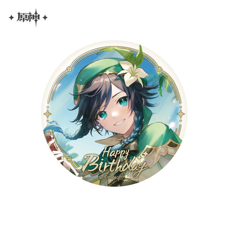 [OFFICIAL] Genshin Impact Happy Birthday Series Character Badge - Teyvat Tavern - Genshin Impact & Honkai Star Rail & 3Z Merch