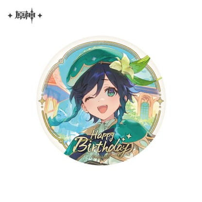 [OFFICIAL] Genshin Impact Happy Birthday Series Character Badge - Teyvat Tavern - Genshin Impact & Honkai Star Rail & 3Z Merch