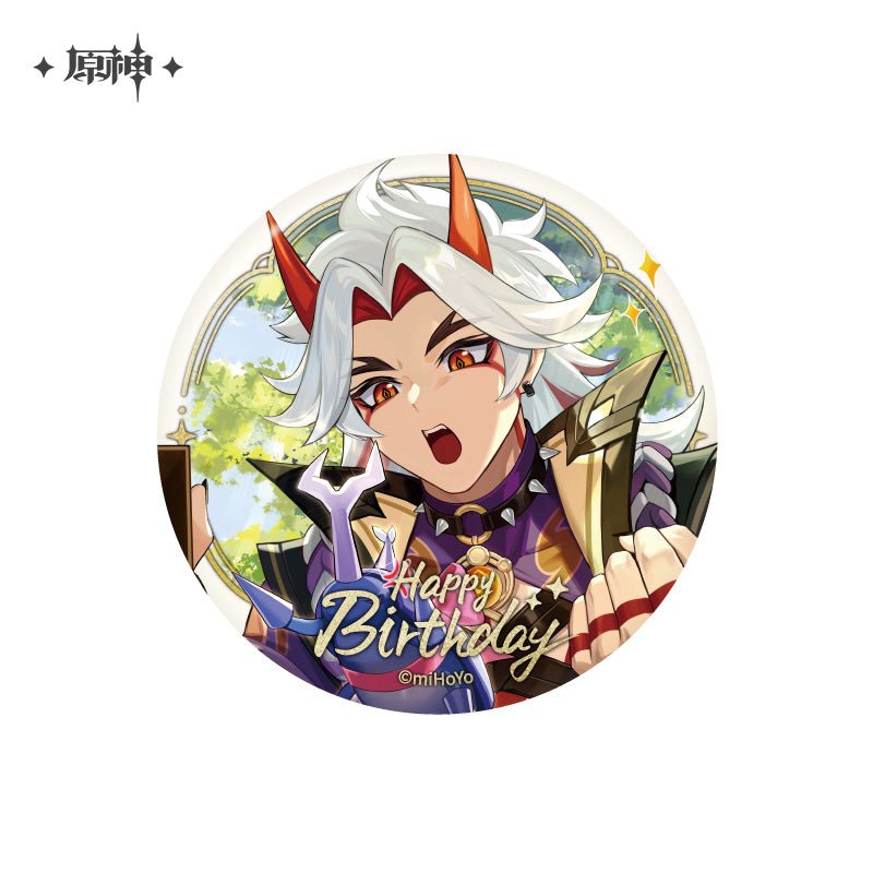 [OFFICIAL] Genshin Impact Happy Birthday Series Character Badge - Teyvat Tavern - Genshin Impact & Honkai Star Rail & 3Z Merch