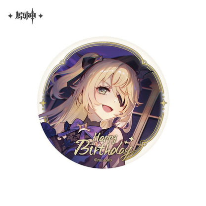 [OFFICIAL] Genshin Impact Happy Birthday Series Character Badge - Teyvat Tavern - Genshin Impact & Honkai Star Rail & 3Z Merch