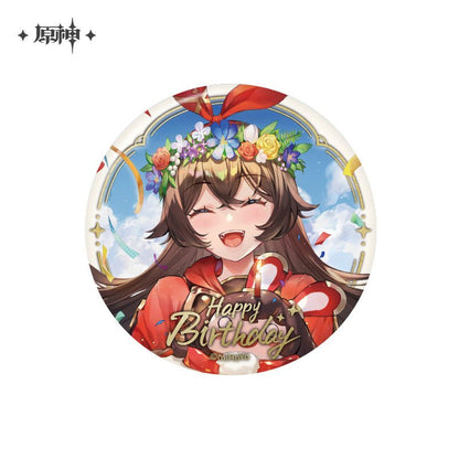 [OFFICIAL] Genshin Impact Happy Birthday Series Character Badge - Teyvat Tavern - Genshin Impact & Honkai Star Rail & 3Z Merch