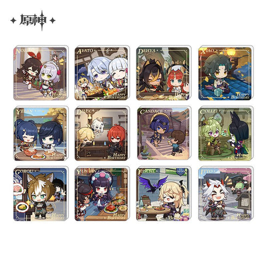 [OFFICIAL] Genshin Impact Happy Birthday Series Refrigerator Magnets - Teyvat Tavern - Genshin Impact & Honkai Star Rail & 3Z Merch