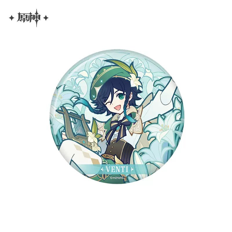 [OFFICIAL] Genshin Official Windblume’s Breath Theme Badge - Teyvat Tavern - Genshin Impact & Honkai Star Rail & 3Z Merch