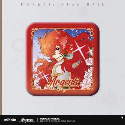 [OFFICIAL] Honkai Star Rail Argenti Rose Rider Series Square Badge - Teyvat Tavern - Genshin Impact & Honkai Star Rail & 3Z Merch