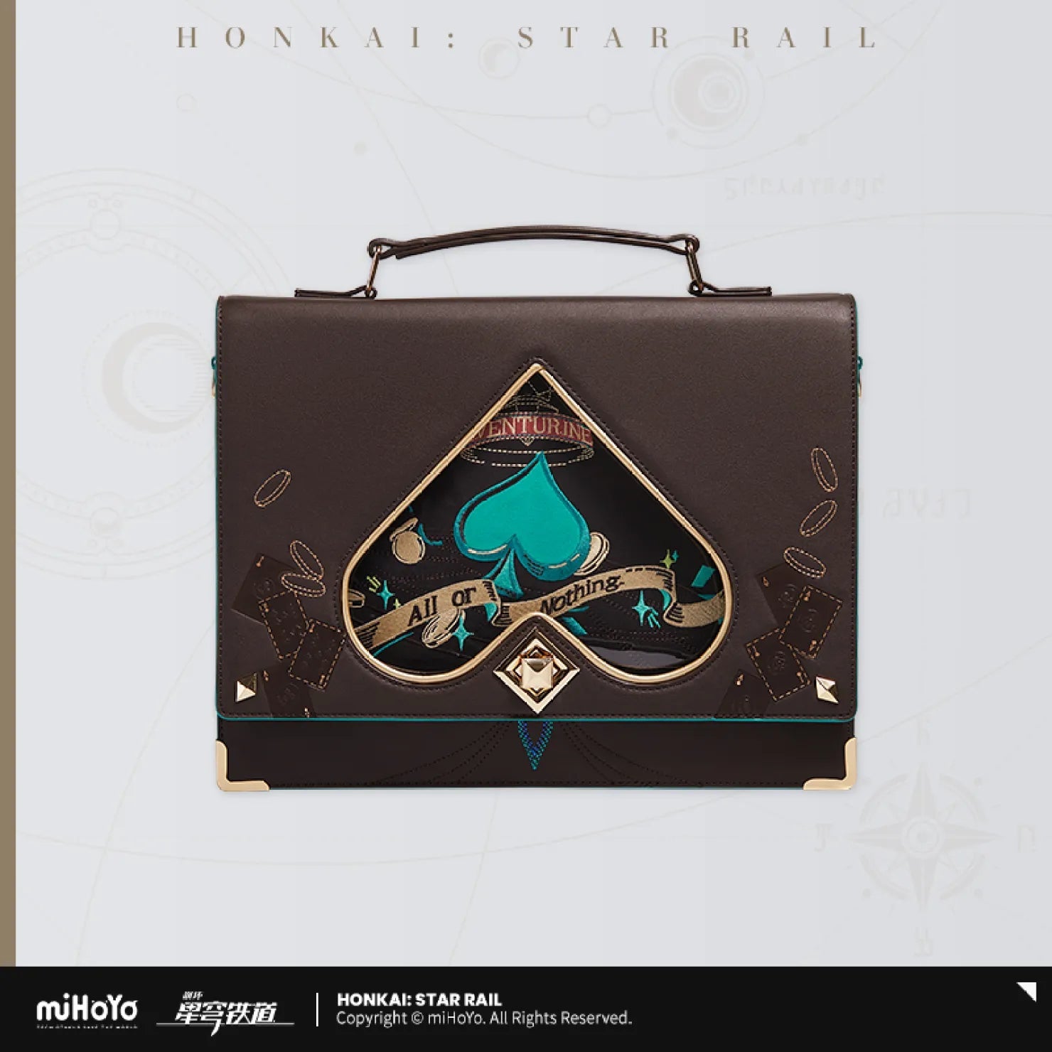 [OFFICIAL] HSR Aventurine Impression Series Accessories - Hand Bag - Teyvat Tavern - Genshin Impact & Honkai Star Rail & 3Z Merch