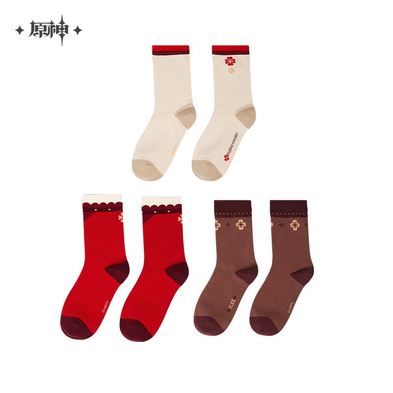 [OFFICIAL] Klee Impression Apparel Homewear Series - Socks (3 Packs) - Teyvat Tavern - Genshin Impact & Honkai Star Rail & 3Z Merch